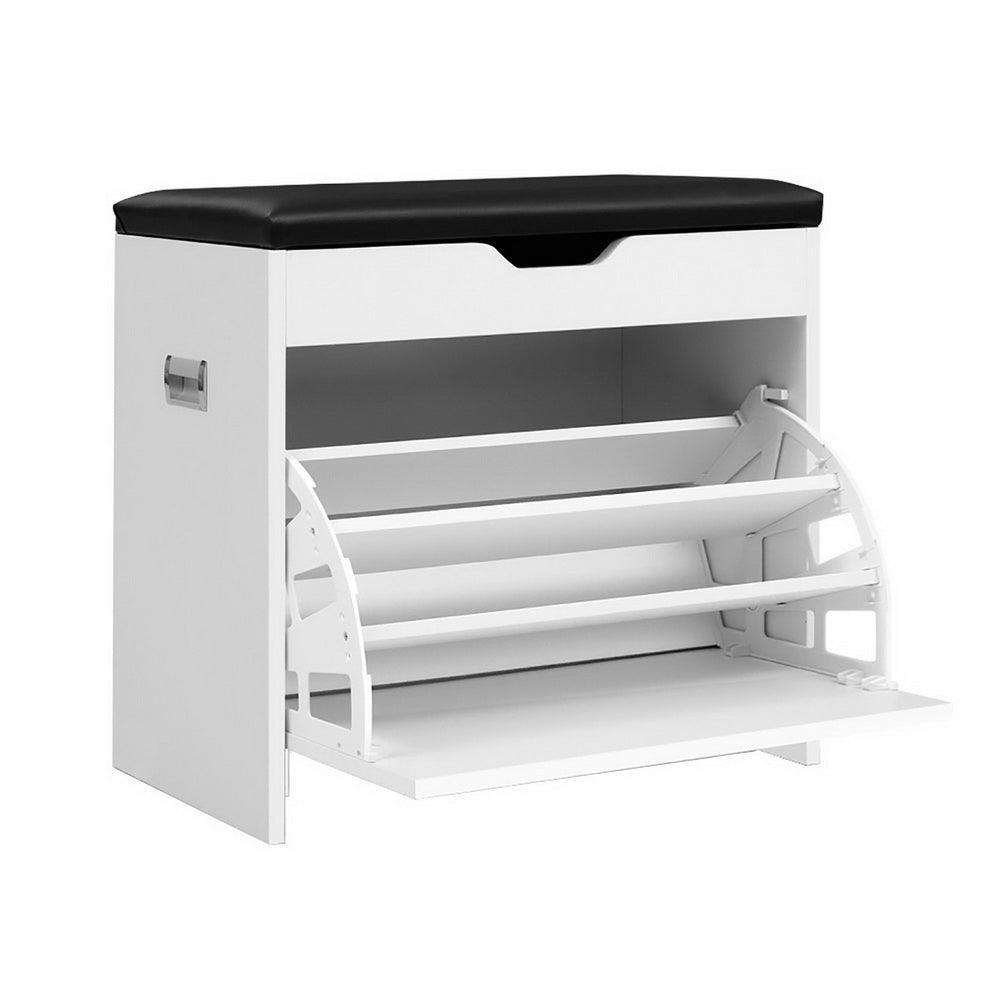 Artiss Adjustable 3 Tier Storage Cupboard - White - John Cootes