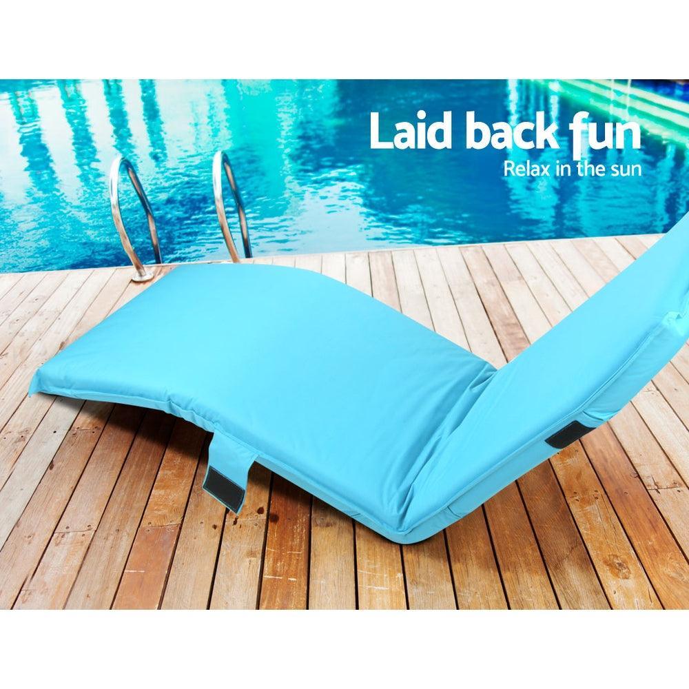 Artiss Adjustable Beach Sun Pool Lounger - Blue - John Cootes