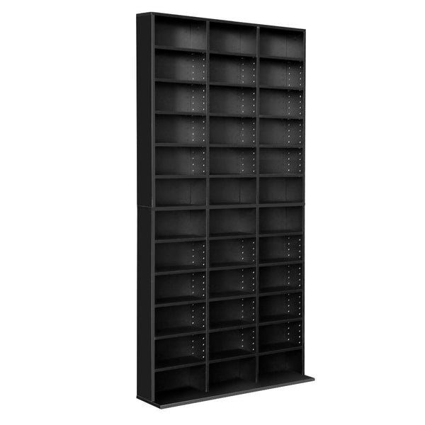 Artiss Adjustable Book Storage Shelf Rack Unit - Black - John Cootes