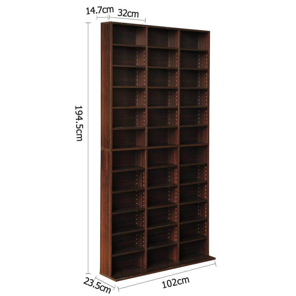 Artiss Adjustable Book Storage Shelf Rack Unit - Expresso - John Cootes