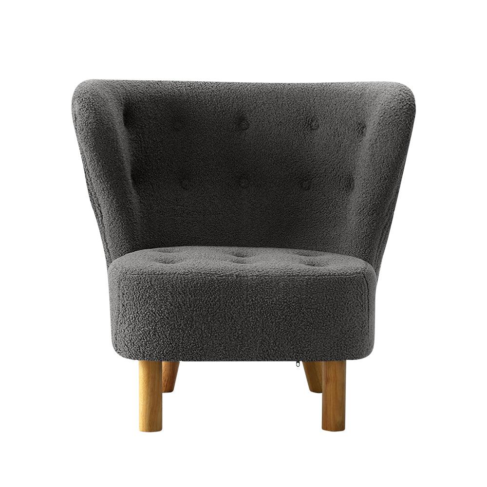 Artiss Armchair Lounge Accent Chair Armchairs Couch Chairs Sofa Bedroom Charcoal - John Cootes