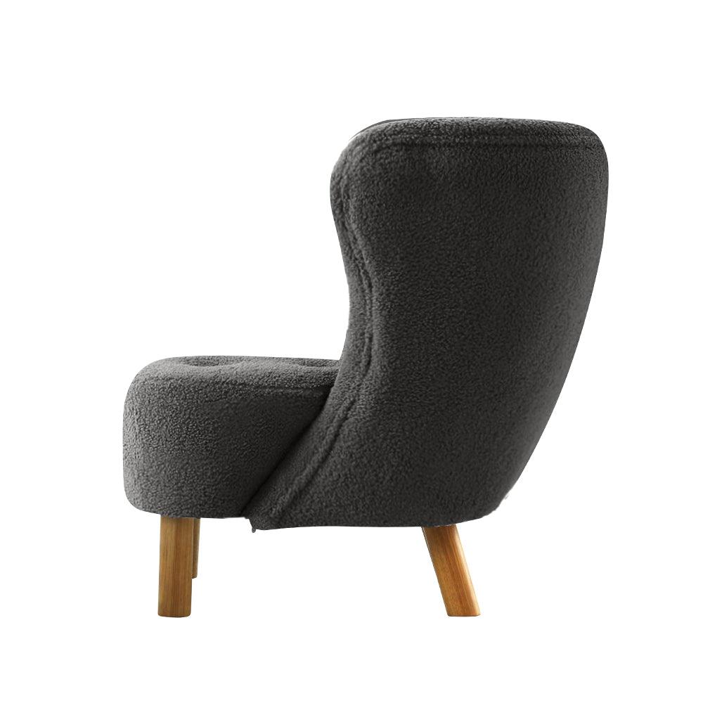 Artiss Armchair Lounge Accent Chair Armchairs Couch Chairs Sofa Bedroom Charcoal - John Cootes