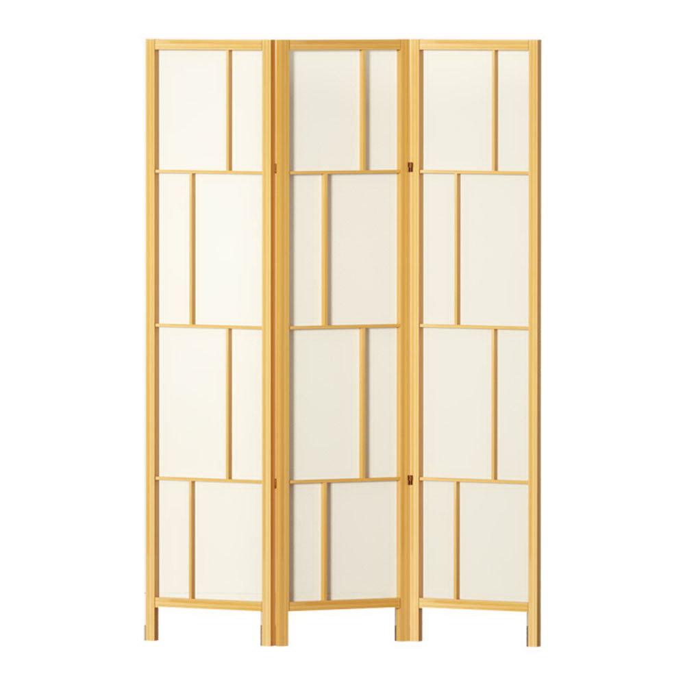 Artiss Ashton Room Divider Screen Privacy Wood Dividers Stand 3 Panel Natural - John Cootes