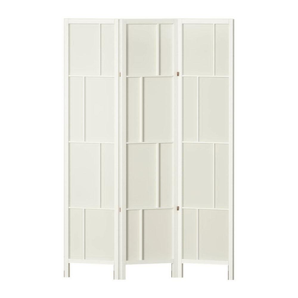 Artiss Ashton Room Divider Screen Privacy Wood Dividers Stand 3 Panel White - John Cootes