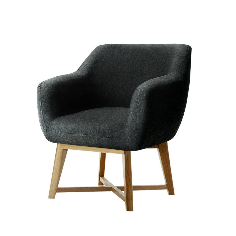 Artiss Aston Tub Accent Chair Charcoal - John Cootes