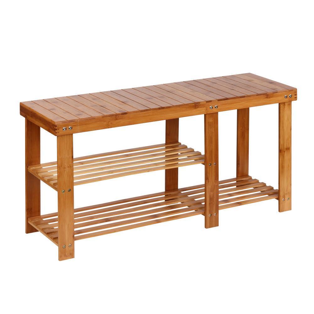 Artiss Bamboo Shoe Rack Bench - John Cootes