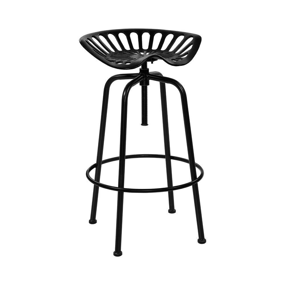 Artiss Bar Stool Retro Industrial Style Iron - Black - John Cootes