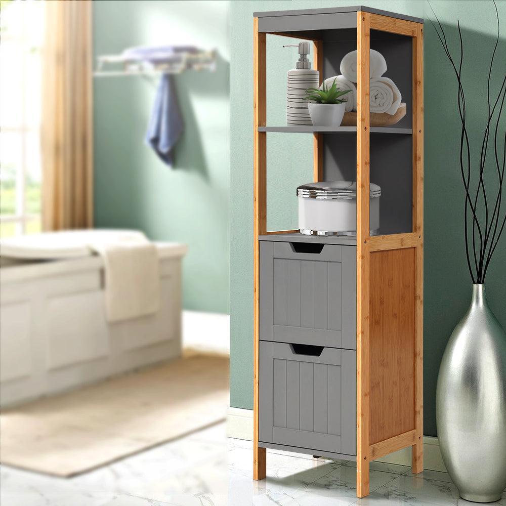 Artiss Bathroom Cabinet Tallboy Furniture Toilet Storage Laundry Cupboard 115cm - John Cootes