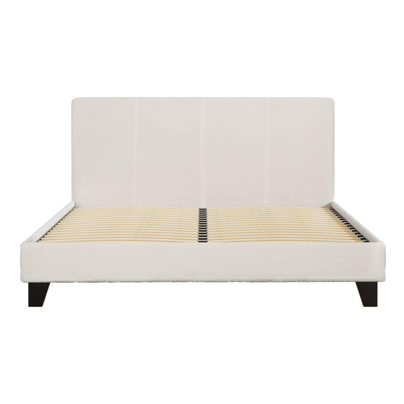 Artiss Bed Frame Double Size Boucle Fabric Mattress Base Platform Wooden - John Cootes