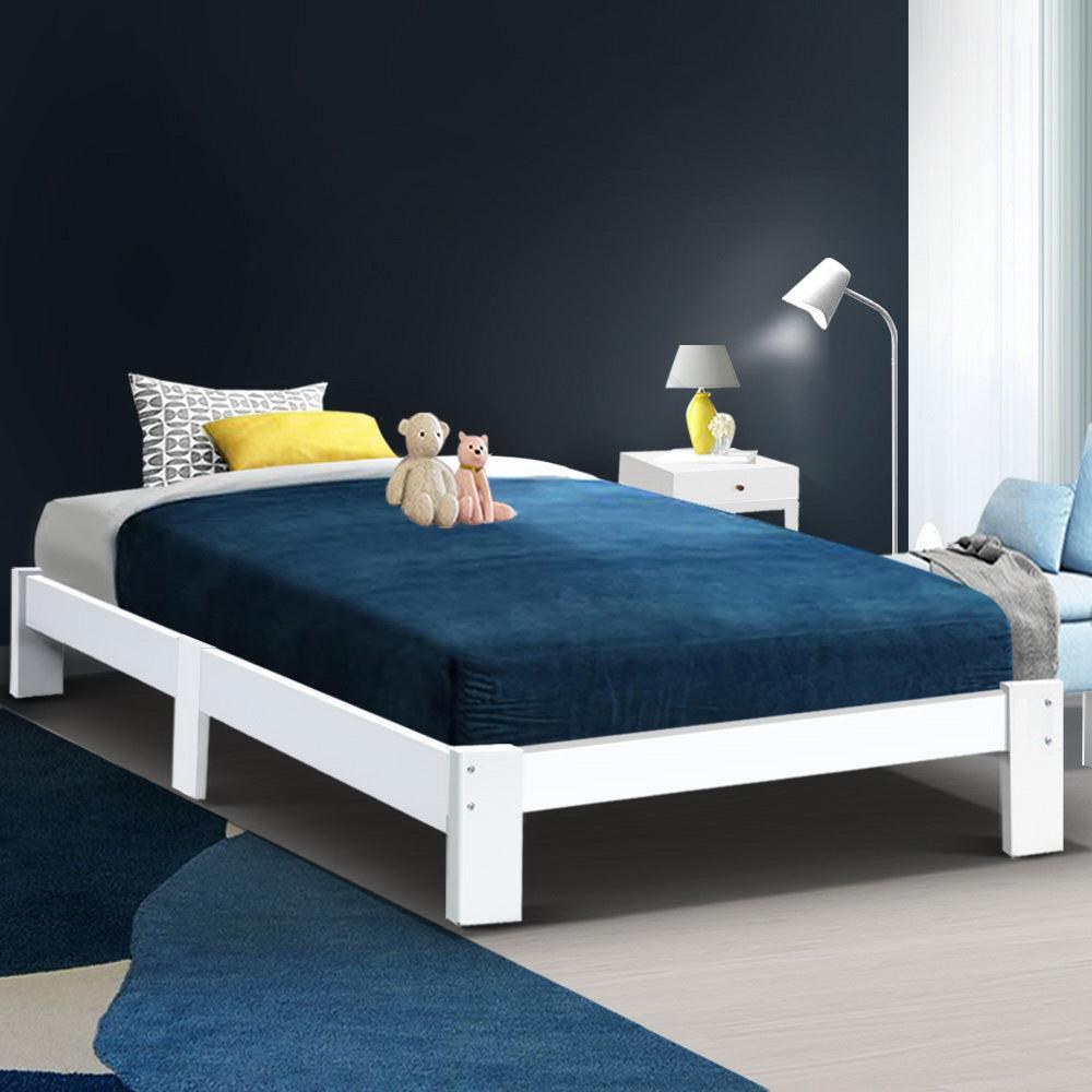 Artiss Bed Frame King Single Size Wooden Mattress Base Timber Platform JADE - John Cootes