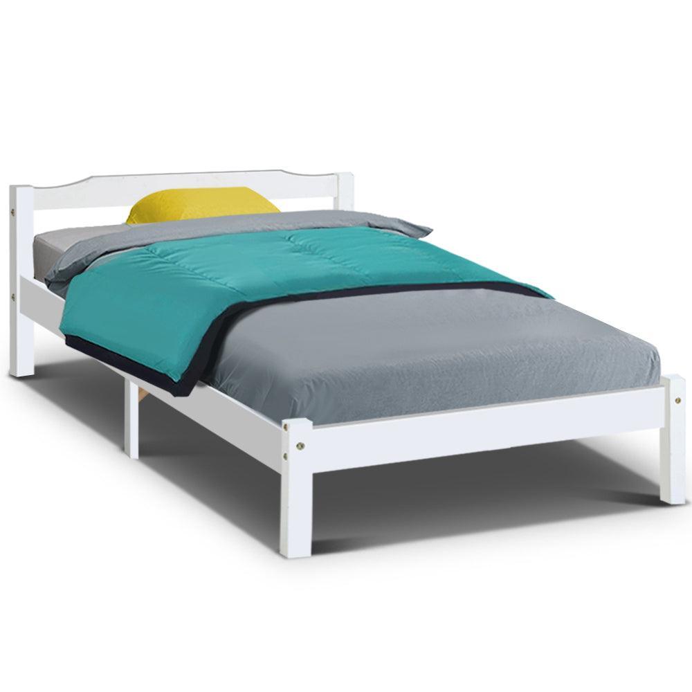 Artiss Bed Frame King Single Size Wooden Mattress Base Timber Platform - John Cootes