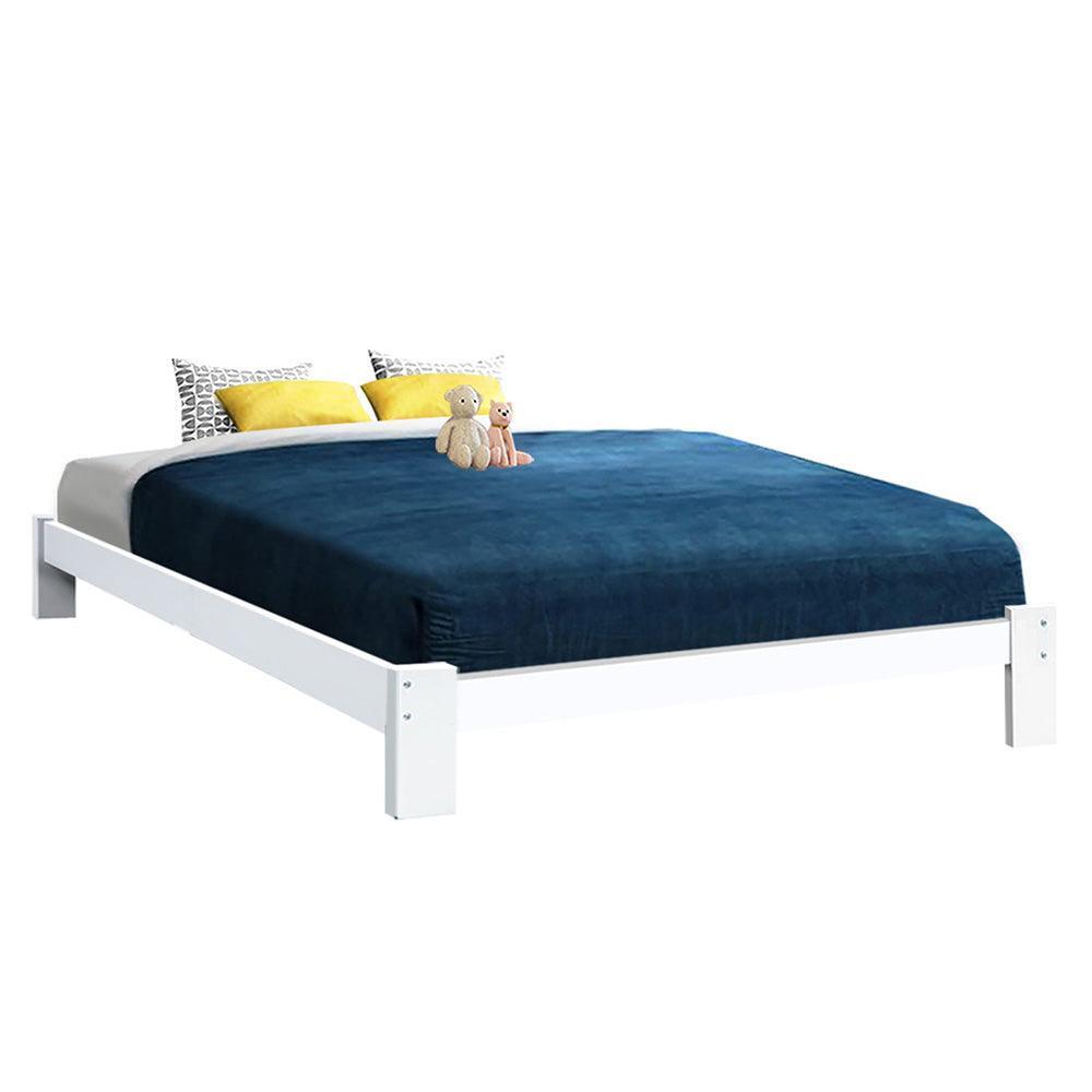 Artiss Bed Frame Queen Wooden Bed Base Frame Size Timber Mattress Platform - John Cootes