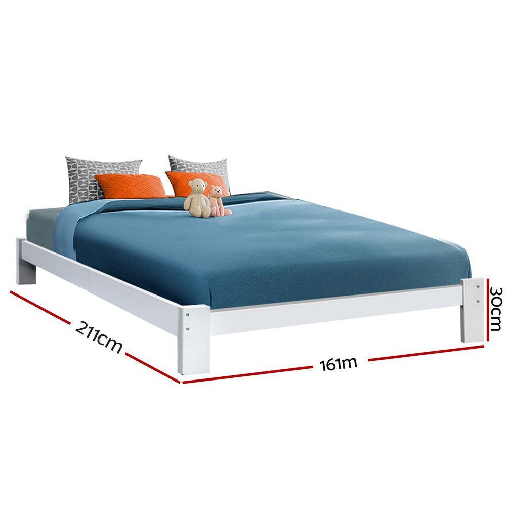 Artiss Bed Frame Queen Wooden Bed Base Frame Size Timber Mattress Platform - John Cootes