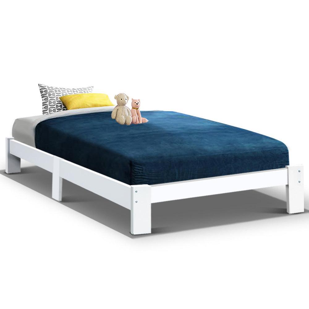 Artiss Bed Frame Single Wooden Bed Base Frame Size JADE Timber Mattress Platform - John Cootes