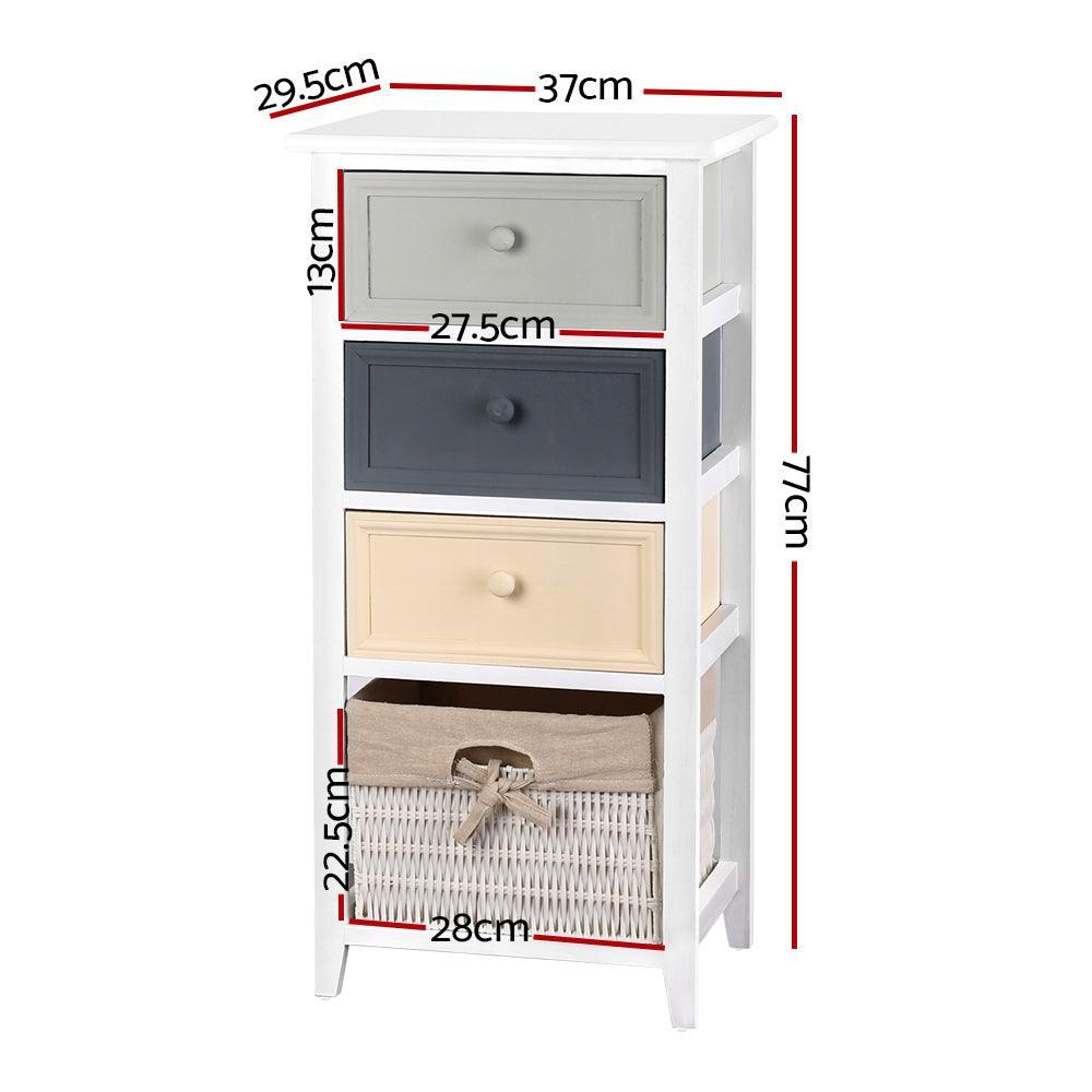 Artiss Bedroom Storage Cabinet - White - John Cootes