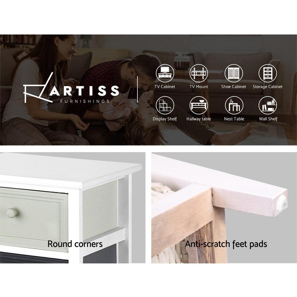 Artiss Bedroom Storage Cabinet - White - John Cootes