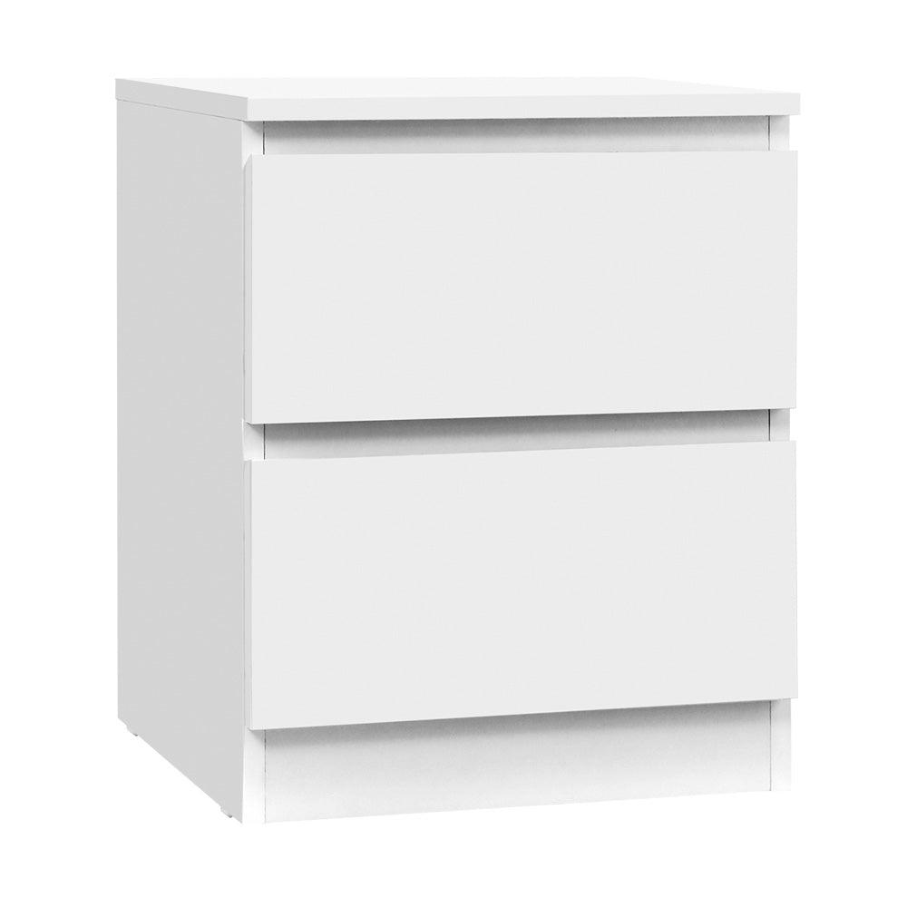 Artiss Bedside Table Cabinet Lamp Side Tables Drawers Nightstand Unit White - John Cootes