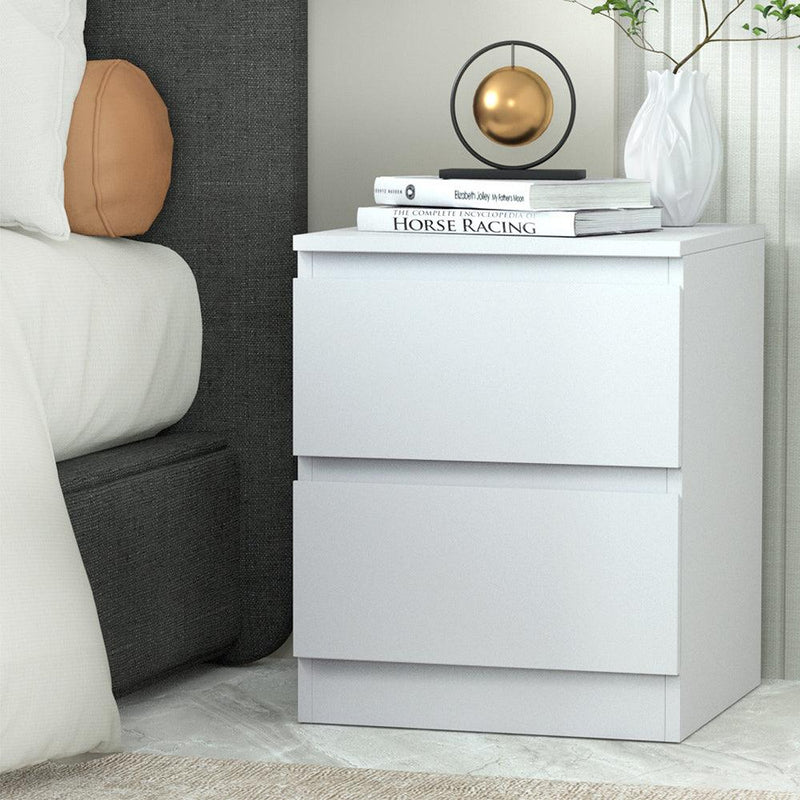 Artiss Bedside Table Cabinet Lamp Side Tables Drawers Nightstand Unit White - John Cootes