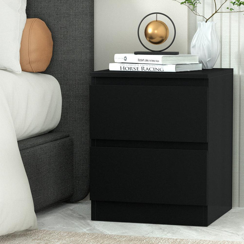Artiss Bedside Tables Drawers Side Table Bedroom Furniture Nightstand Black Lamp - John Cootes