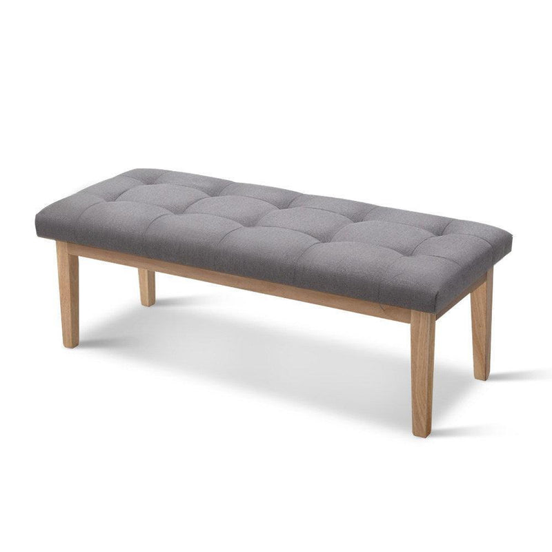 Artiss Bench Bedroom Benches Ottoman Upholstered Fabric Chair Foot Stool 120cm - John Cootes