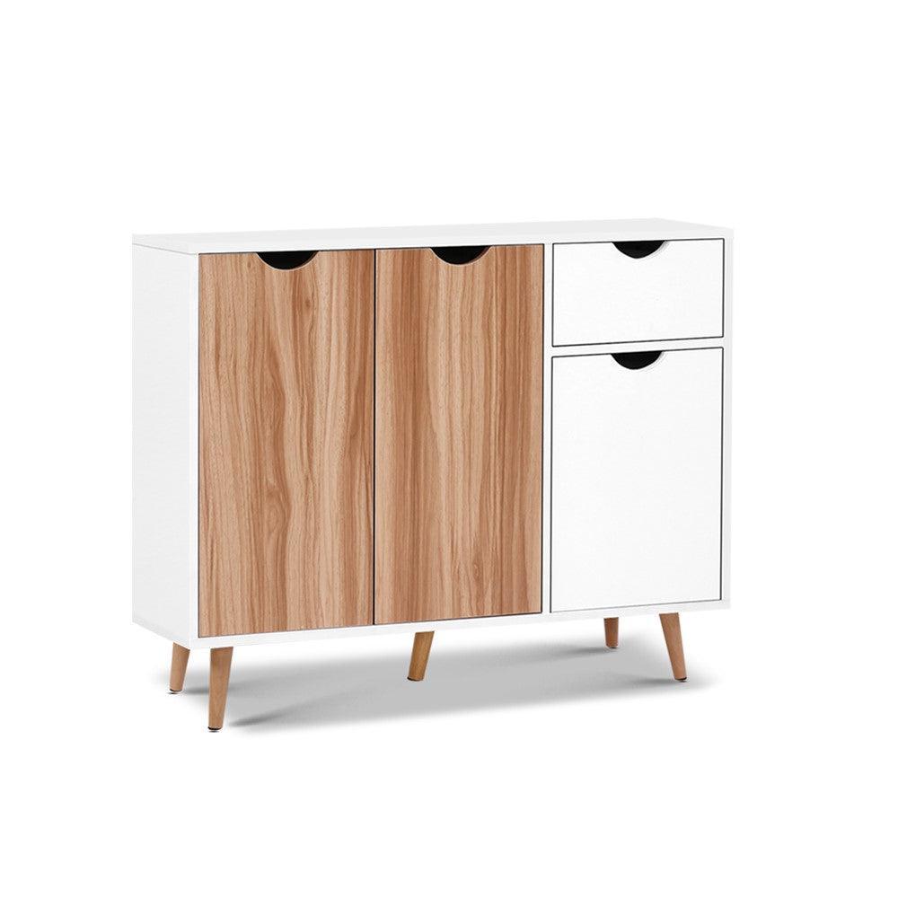 Artiss Buffet Sideboard Cabinet 90cm - White - John Cootes