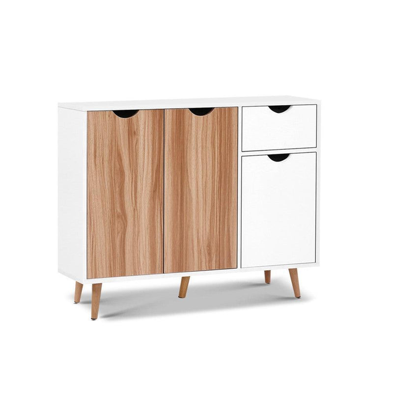 Artiss Buffet Sideboard Cabinet 90cm - White - John Cootes