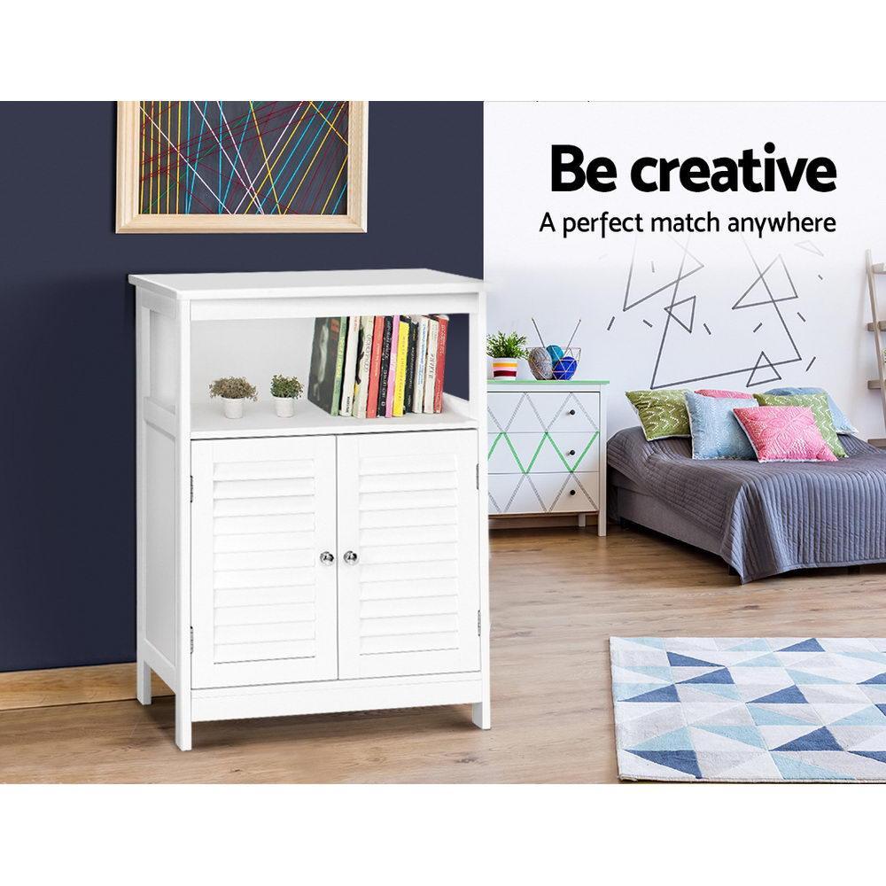 Artiss Buffet Sideboard Cabinet Kitchen Bathroom Storage Cupboard Hallway White Shelf - John Cootes