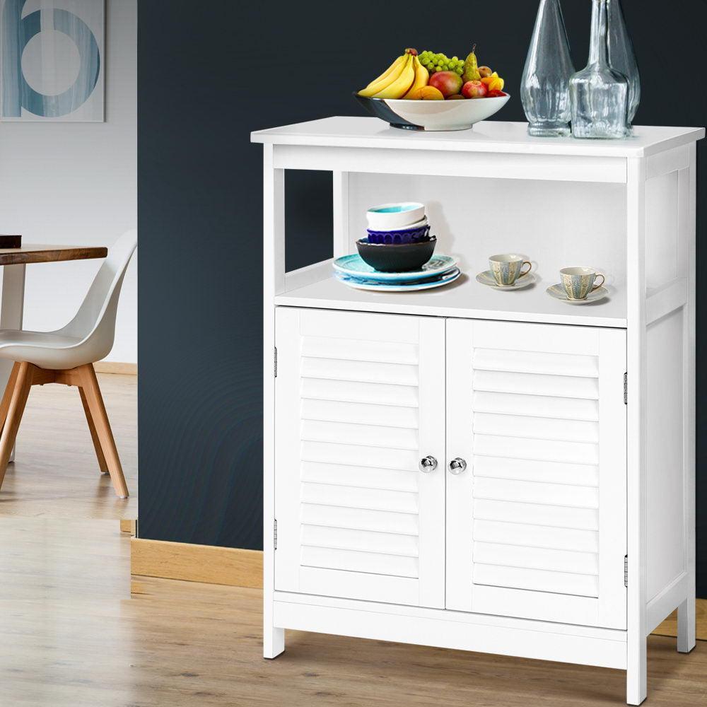 Artiss Buffet Sideboard Cabinet Kitchen Bathroom Storage Cupboard Hallway White Shelf - John Cootes