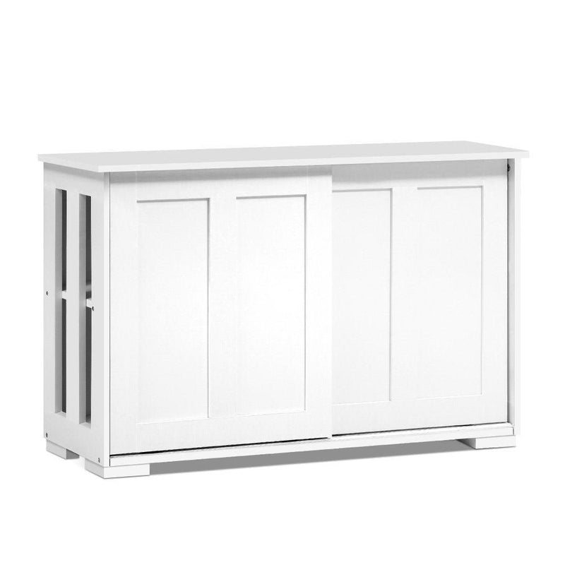 Artiss Buffet Sideboard Cabinet White Doors Storage Shelf Cupboard Hallway Table White - John Cootes