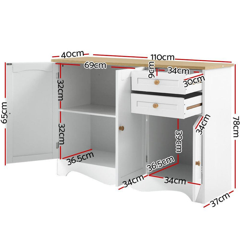 Artiss Buffet Sideboard Storage Cabinet Kitchen Cupboard Drawer Table Hallway - John Cootes