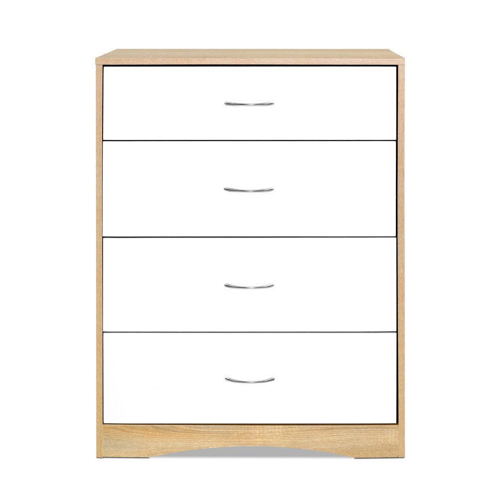 Artiss Chest of Drawers Tallboy Dresser Table Bedroom Storage White Wood Cabinet - John Cootes