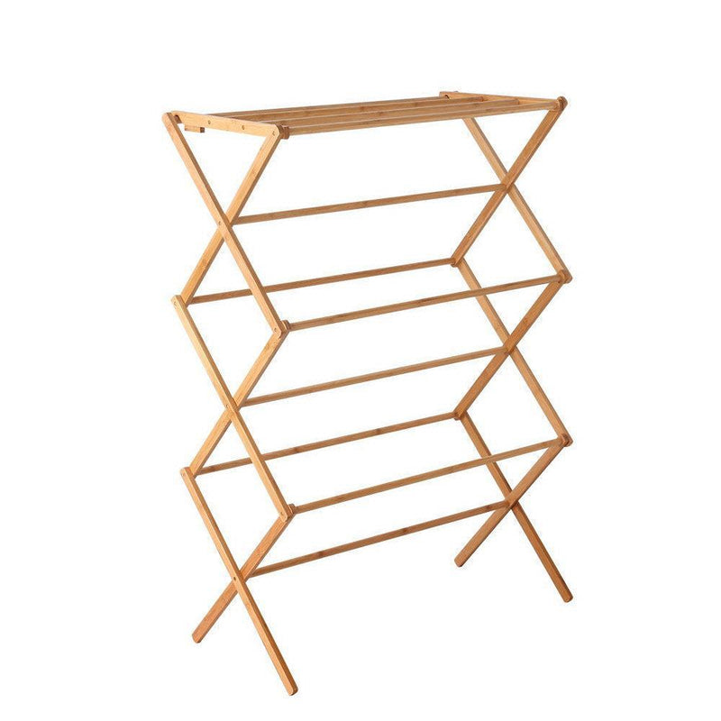 Artiss Clothes Rack Airer Foldable Bamboo Drying Laundry Dryer Garment Hanger - John Cootes