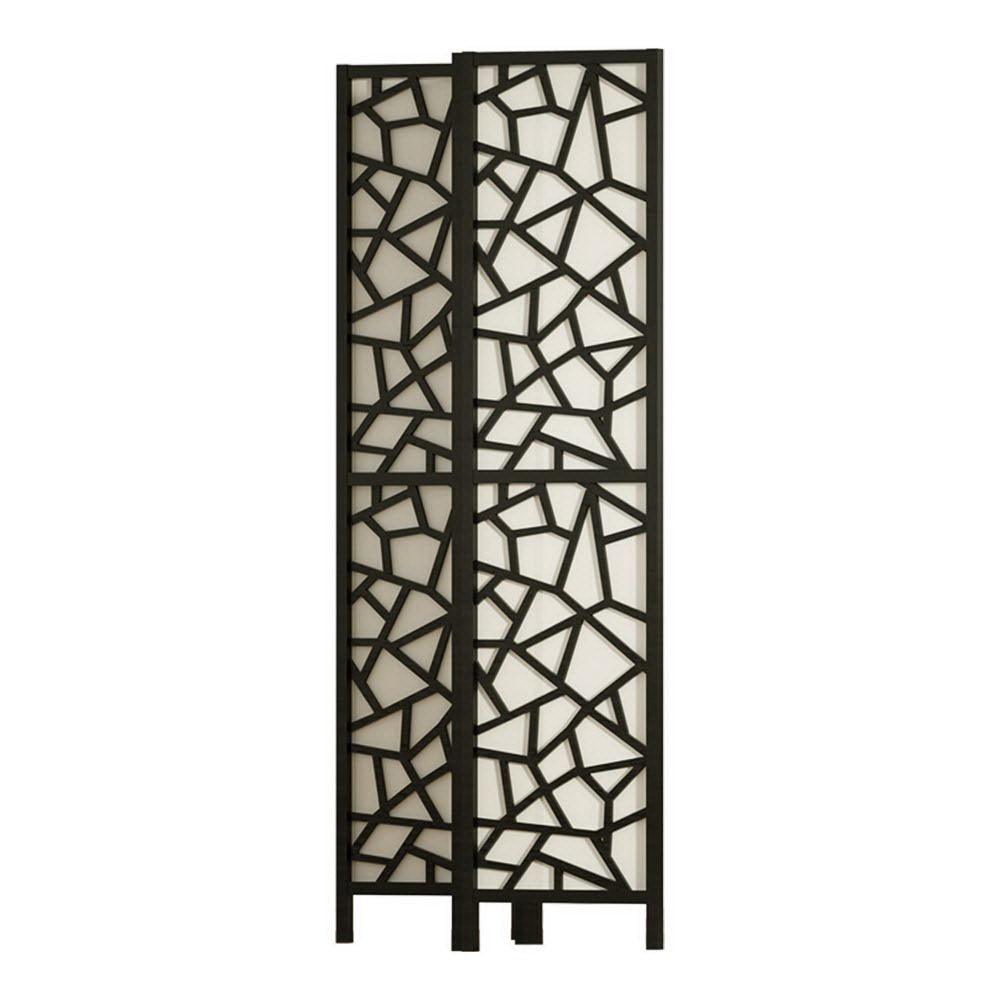 Artiss Clover Room Divider Screen Privacy Wood Dividers Stand 3 Panel Black - John Cootes
