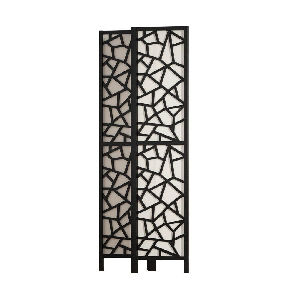 Artiss Clover Room Divider Screen Privacy Wood Dividers Stand 4 Panel Black - John Cootes