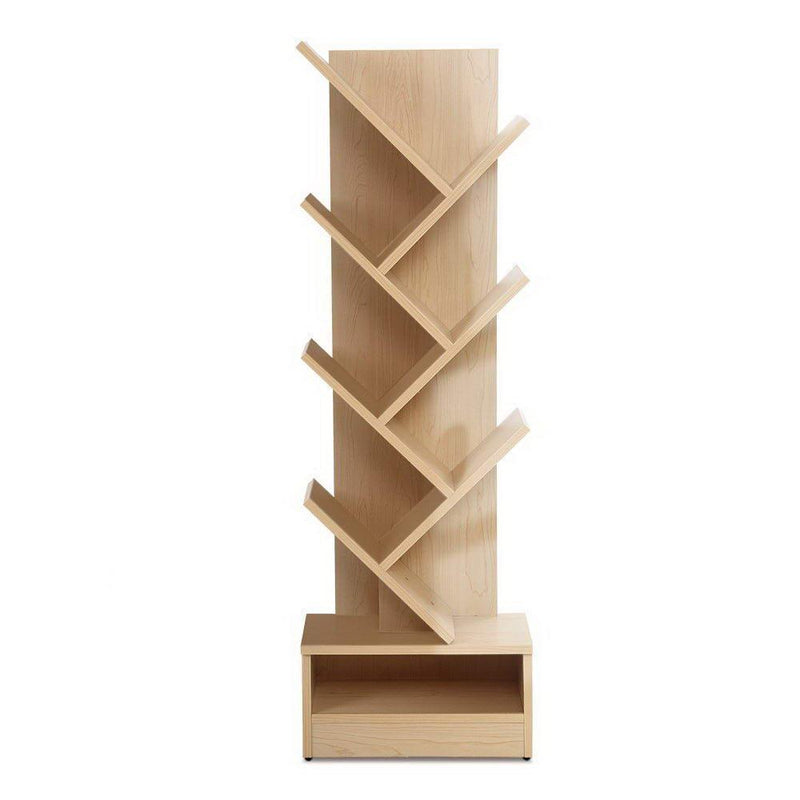 Artiss Display Shelf 7-Shelf Tree Bookshelf Book Storage Rack Bookcase Natural - John Cootes