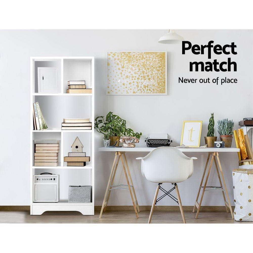 Artiss Display Shelf Bookcase Storage Cabinet Bookshelf Bookcase Home Office White - John Cootes