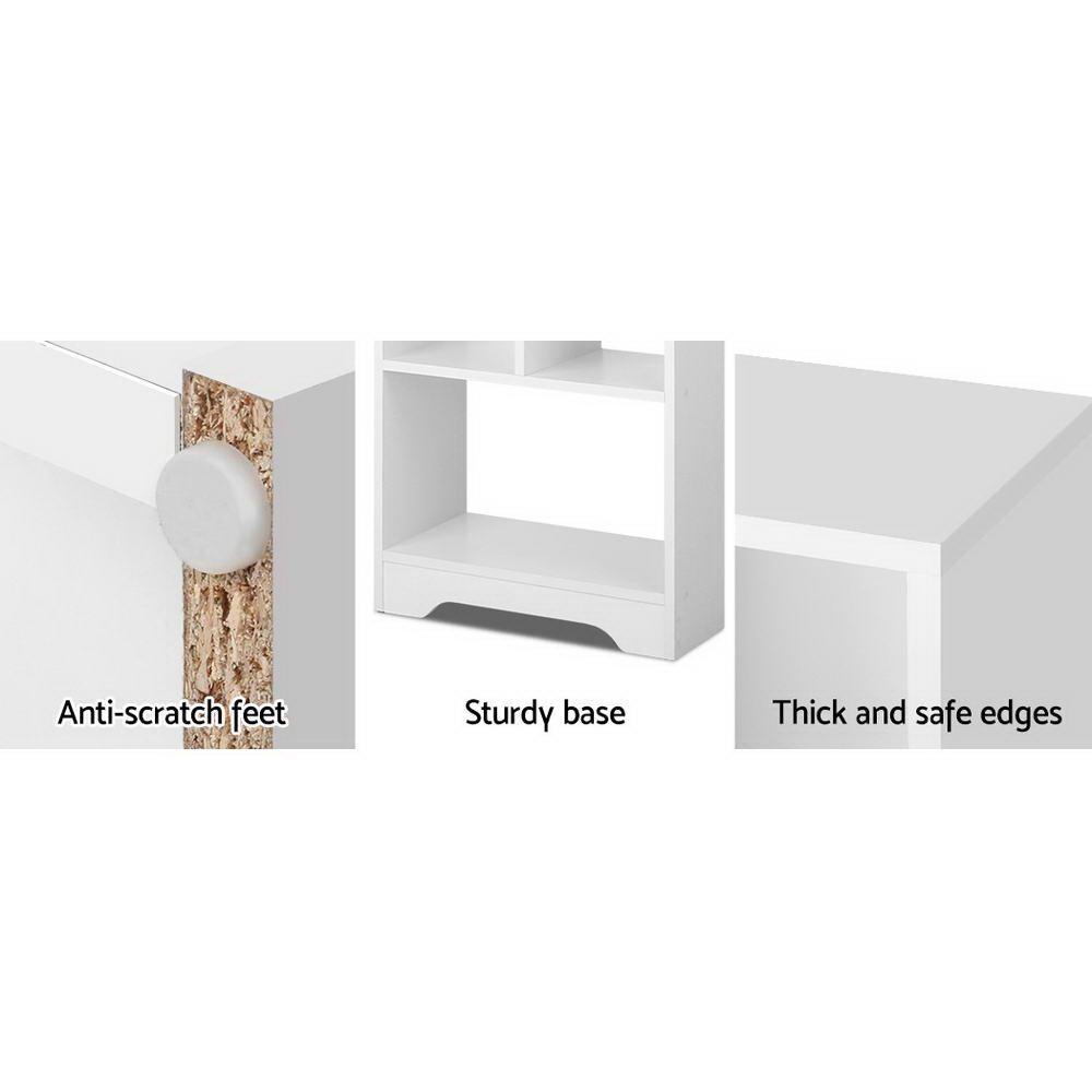 Artiss Display Shelf Bookcase Storage Cabinet Bookshelf Bookcase Home Office White - John Cootes