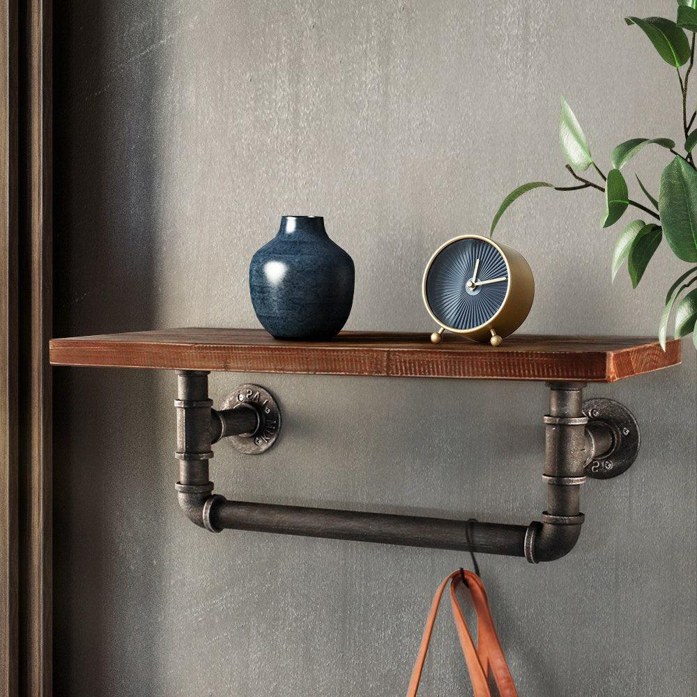 Artiss Display Shelves Wall Shelves Floating Bookshelf DIY Pipe Shelf Rustic Brackets Industrial - John Cootes