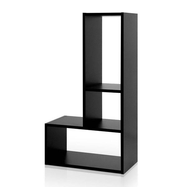 Artiss DIY L Shaped Display Shelf - Black - John Cootes