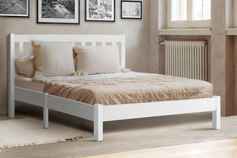 Artiss Double Full Size Wooden Bed Frame SOFIE Pine Timber Mattress Base Bedroom - John Cootes