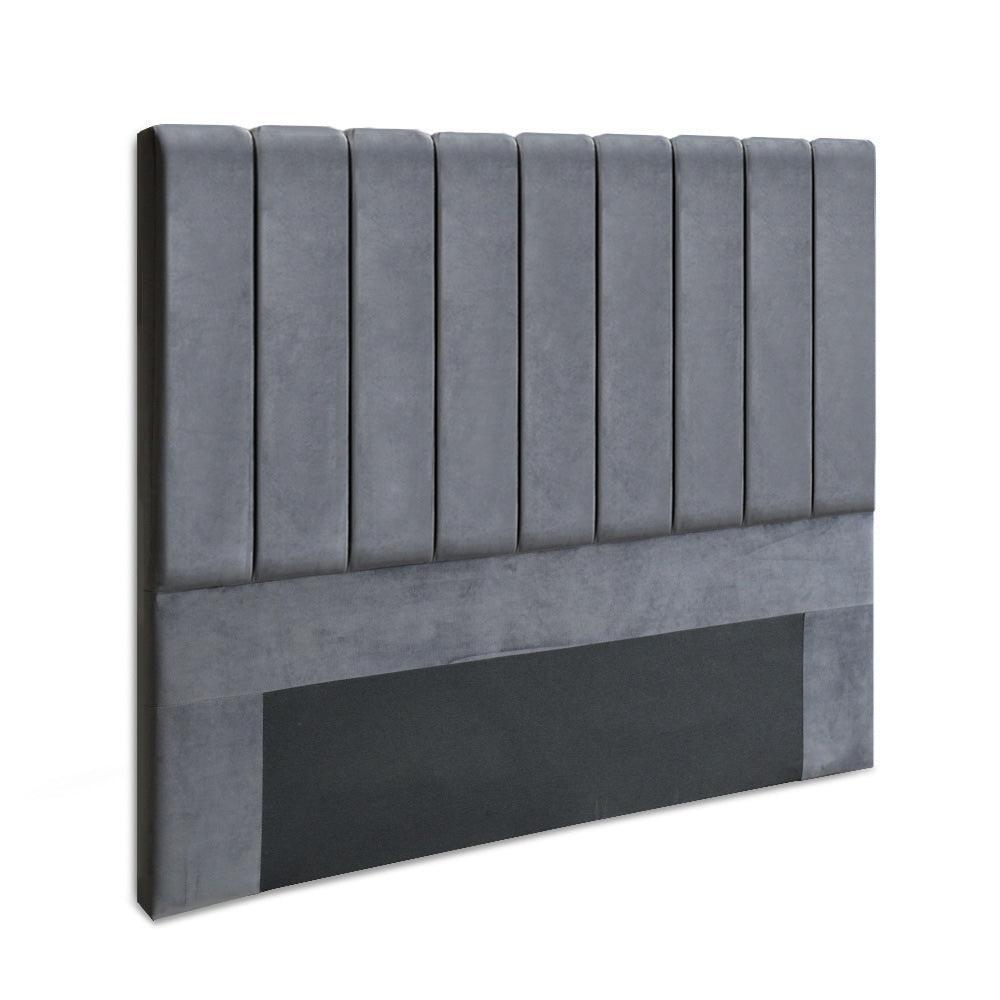 Artiss Double Size Bed Head Headboard Bedhead Bed Frame Base VELA Grey Fabric - John Cootes