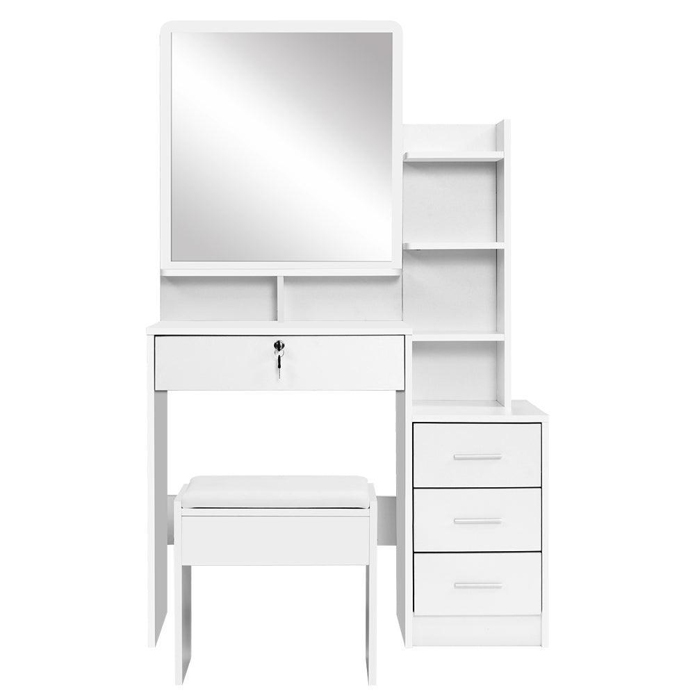 Artiss Dressing Table Mirror Stool Jewellery Cabinet Makeup Organizer Drawer - John Cootes