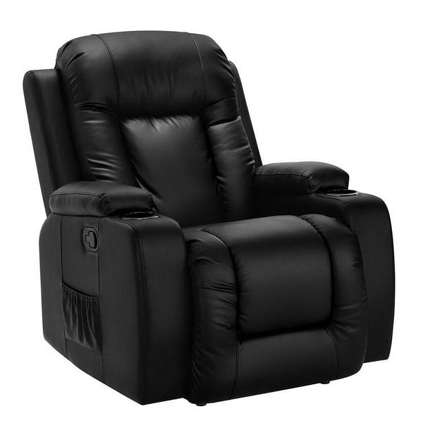 Artiss Electric Massage Chair Recliner Luxury Lounge Sofa Armchair Heat Leather - John Cootes