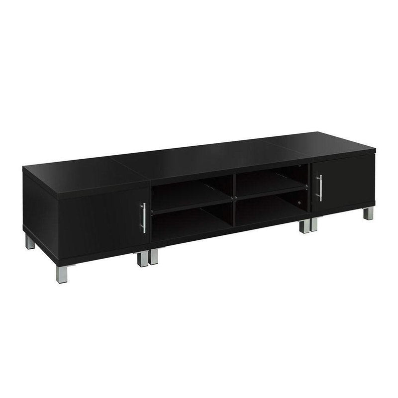 Artiss Entertainment Unit with Cabinets - Black - John Cootes