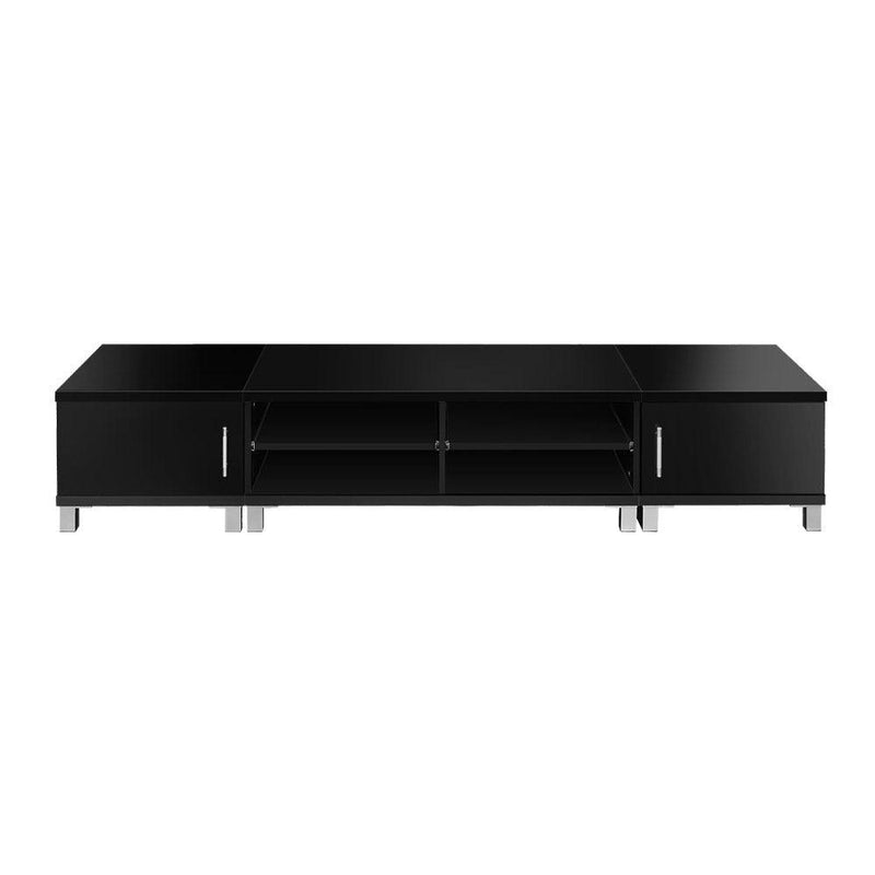 Artiss Entertainment Unit with Cabinets - Black - John Cootes