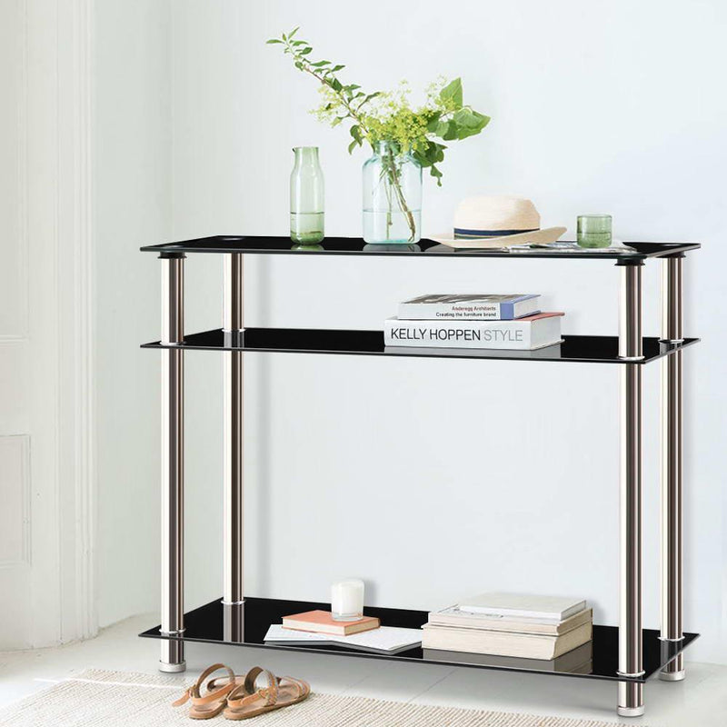 Artiss Entry Hall Console Table - Black & Silver - John Cootes