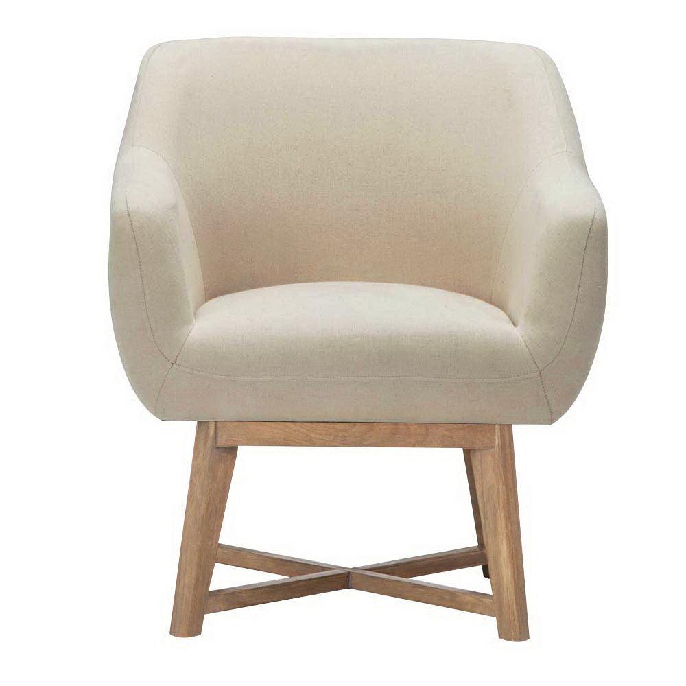 Artiss Fabric Tub Lounge Armchair - Beige - John Cootes