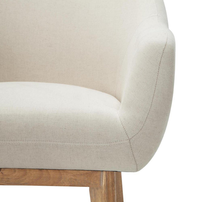 Artiss Fabric Tub Lounge Armchair - Beige - John Cootes
