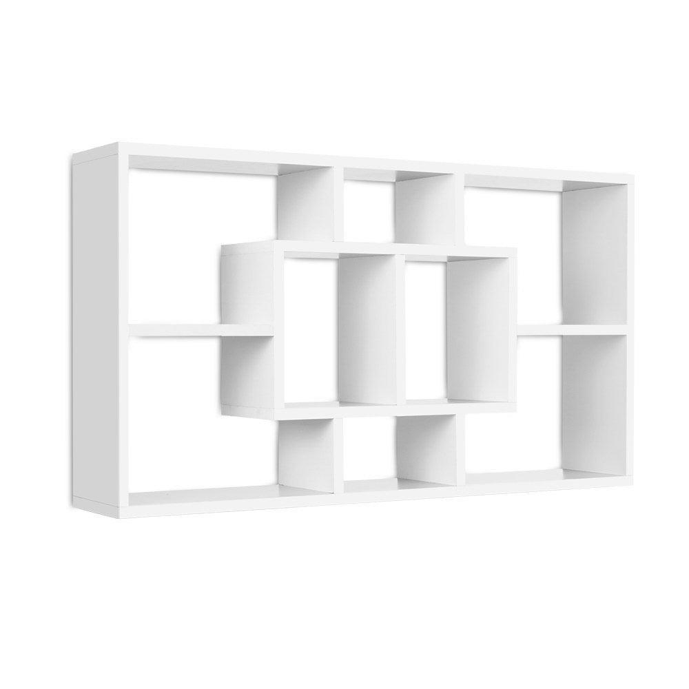 Artiss Floating Wall Shelf DIY Mount Storage Bookshelf Display Rack White - John Cootes