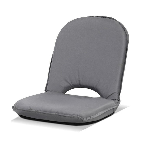 Artiss Floor Lounge Sofa Camping Portable Recliner Beach Chair Folding Outdoor Grey - John Cootes